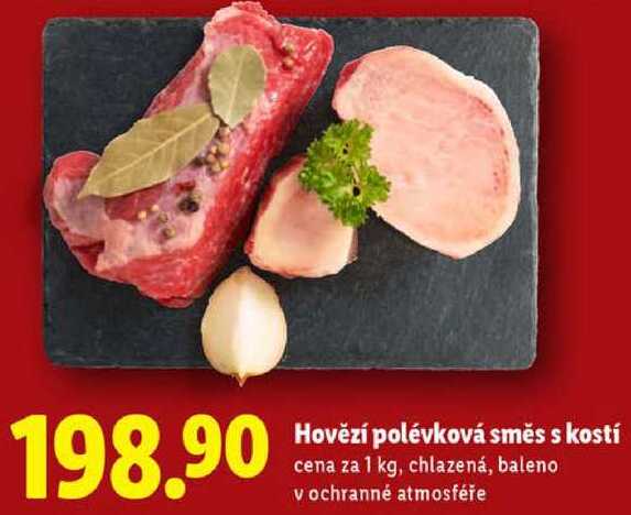 Hovězí polévková směs s kostí, cena za 1 kg
