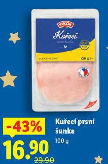 Kuřecí prsní šunka, 100 g