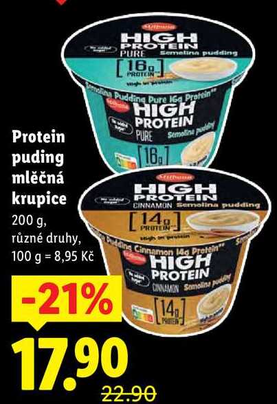Protein puding mléčná krupice, 200 g
