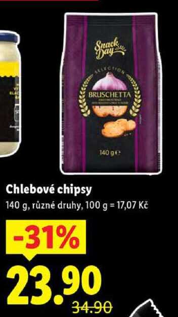 Chlebové chipsy, 140 g