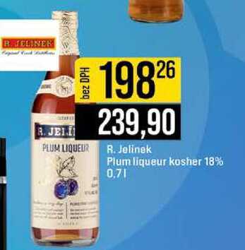 R. Jelinek Plum liqueur kosher 18% 0.7l