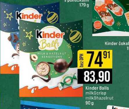 Kinder Balls milk crisp milk hazelnut 90 g