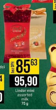 Lindor mini assorted milk 75g