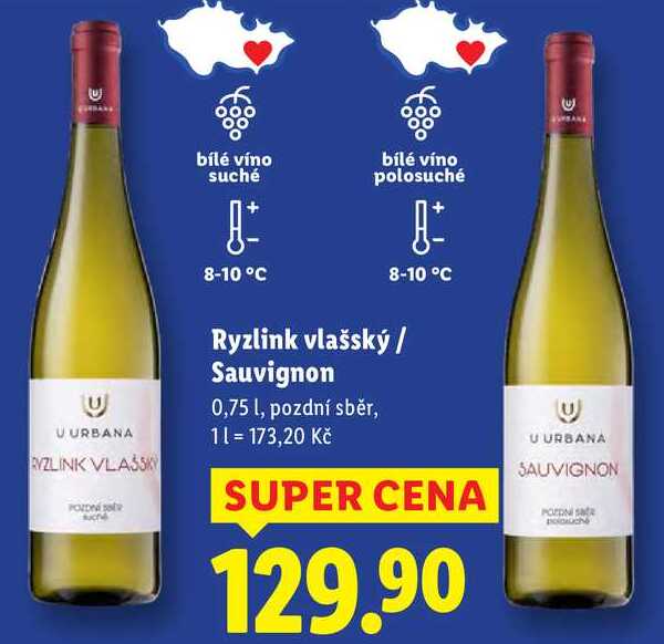 Ryzlink vlašský/Sauvignon, 0,75 l