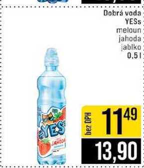 Dobrá voda YESs meloun jahoda jablko 0.5l