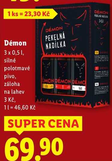 Démon, 3x 0,5 l