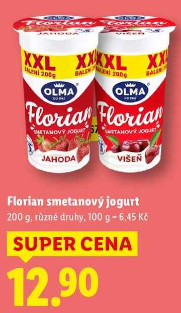 Florian smetanový jogurt, 200 g