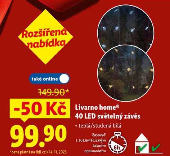 Livarno home 40 LED světelný závěs 