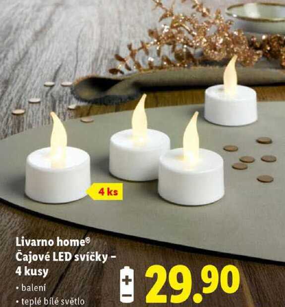Livarno home Čajové LED svíčky - 4 kusy