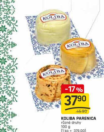 KOLIBA PARENICA různé druhy 100 g 