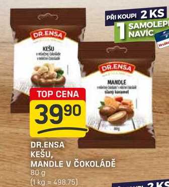 DR.ENSA KEŠU, MANDLE V ČOKOLÁDĚ 80 g
