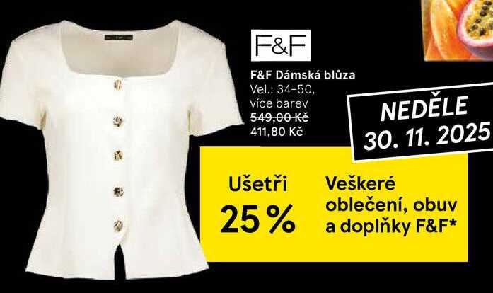 F&F Dámská blůza Vel.: 34-50, více barev