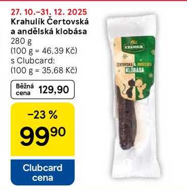 Krahulik Čertovská a andělská klobása, 280 g  