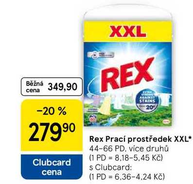 Rex Prací prostředek XXL, 44-66 PD, více druhů  