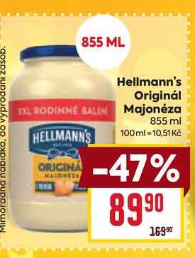 Hellmann's Originál Majonéza 855 ml 