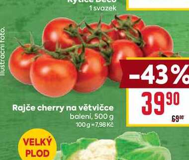 Rajče cherry na větvičce balení, 500 g 