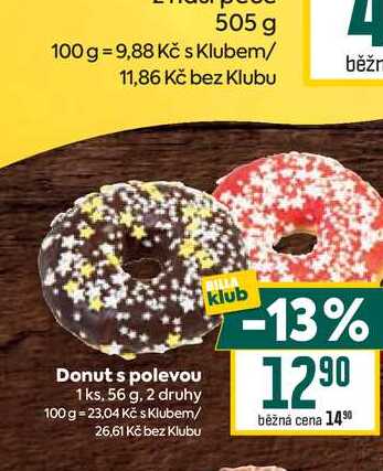 Donut s polevou 1 ks, 56 g  