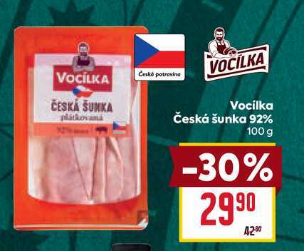 Vocilka Česká šunka 92% 100 g