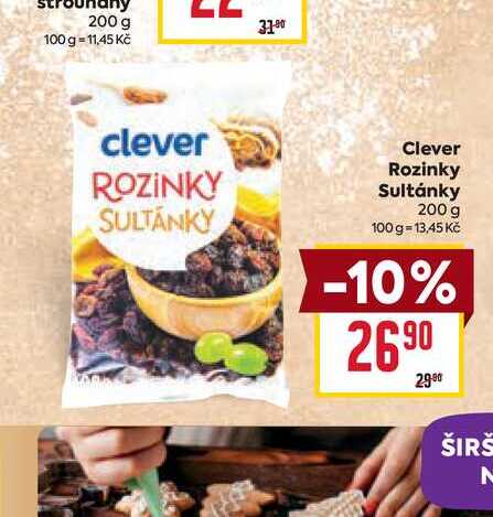 Clever Rozinky Sultánky 200 g  