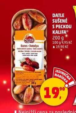 DATLE SUŠENÉ S PECKOU KALIFA, 200 g