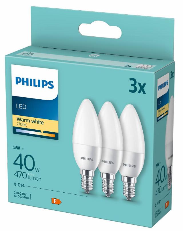 PHILIPS LED Žárovka B35 40W E14