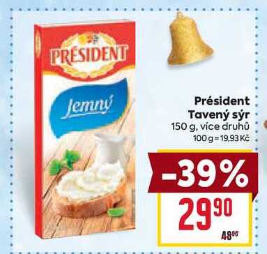 Président Tavený sýr 150 g 