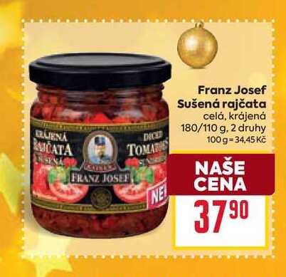 Franz Josef Sušená rajčata celá, krájená 180/110 g 