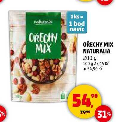 OŘECHY MIX NATURALIA, 200 g