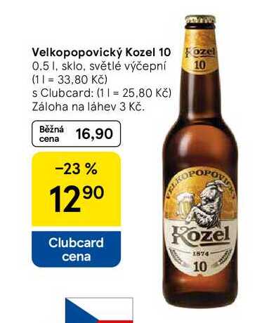 Velkopopovický Kozel 10, 0,5 l 