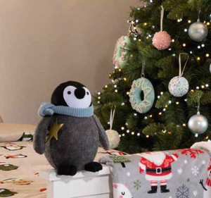 Vánoční dekorace látkový tučňák*