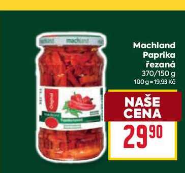 Machland Paprika řezaná 370/150 g