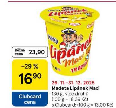 Madeta Lipánek Maxi, 130 g