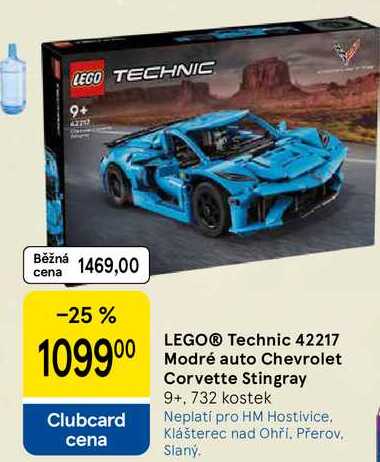 LEGO® Technic 42217 Modré auto Chevrolet Corvette Stingray 9+, 732 kostek