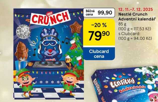 Nestlé Crunch Adventní kalendář, 85 g 