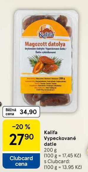 Kalifa datle Vypeckované, 200 g  