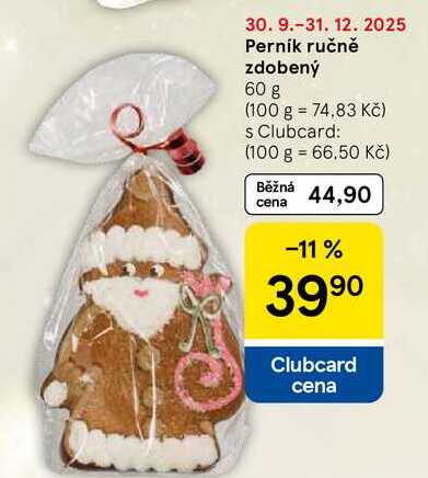 Perník ručně zdobený, 60 g 