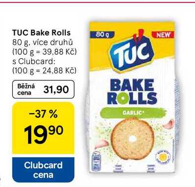 TUC Bake Rolls, 80 g, více druhů