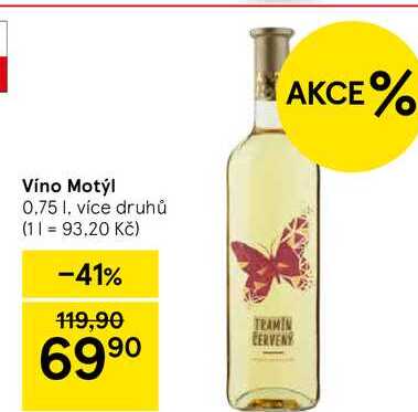 Víno Motýl, 0.75 l