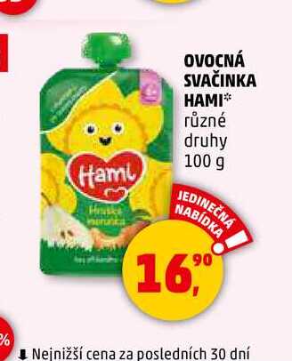 OVOCNÁ SVAČINKA HAMI, 100 g
