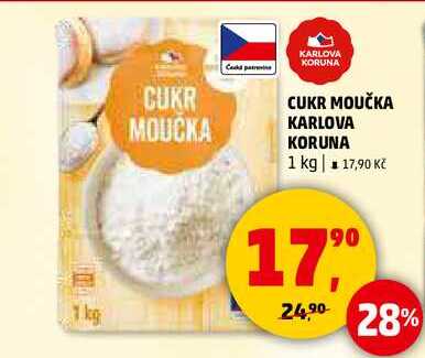 CUKR MOUČKA KARLOVA KORUNA, 1 kg
