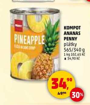 KOMPOT ANANAS PENNY, 565 g