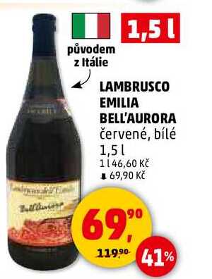 LAMBRUSCO EMILIA BELL'AURORA, 1,5 l
