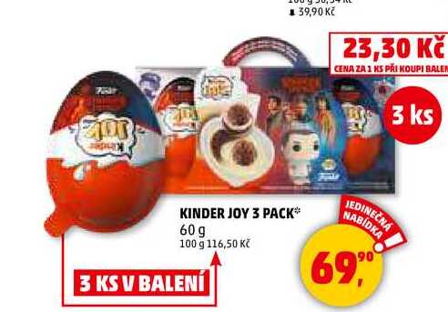 KINDER JOY 3 PACK, 60 g 