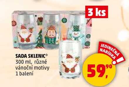 SADA SKLENIC, 3 ks
