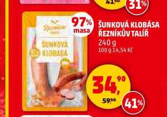 ŠUNKOVÁ KLOBÁSA ŘEZNÍKŮV TALÍŘ, 240g 