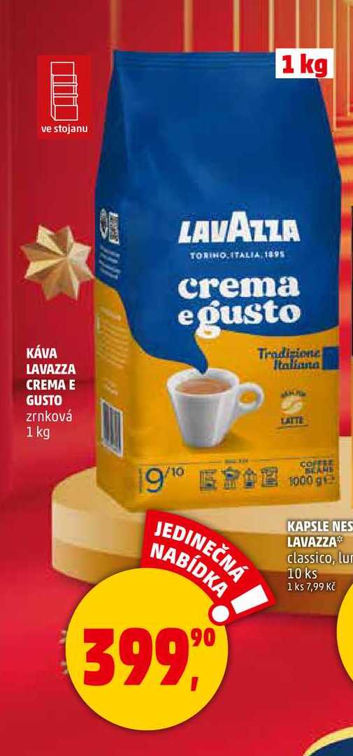 KÁVA LAVAZZA CREMA E GUSTO zrnková, 1 kg