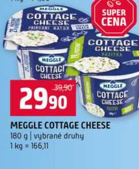 MEGGLE COTTAGE CHEESE 180 g vybrané druhy