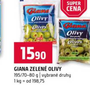 GIANA ZELENÉ OLIVY 195/70-80 g vybrané druhy 