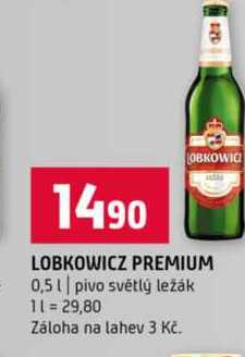 LOBKOWICZ PREMIUM 0,5l pivo světlý ležák 
