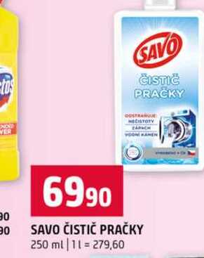 SAVO ČISTIČ PRAČKY 250 ml 